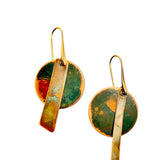 Brincos assimétricos Klimt