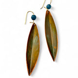 Brincos Olive grandes com pedra