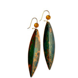 Brincos Olive grandes com pedra