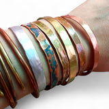 Pulseira de 7mm martelada