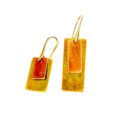 Asymmetric Mondrian earrings