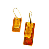 Asymmetric Mondrian earrings