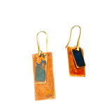 Asymmetric Mondrian earrings