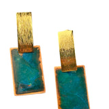 Brincos stud Tribu Rectangle